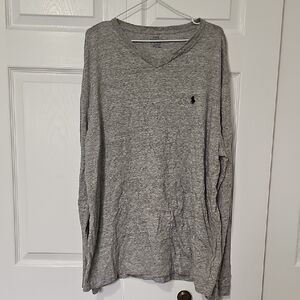 Polo by Ralph Lauren Gray Long Sleeve Tee Soft Knit